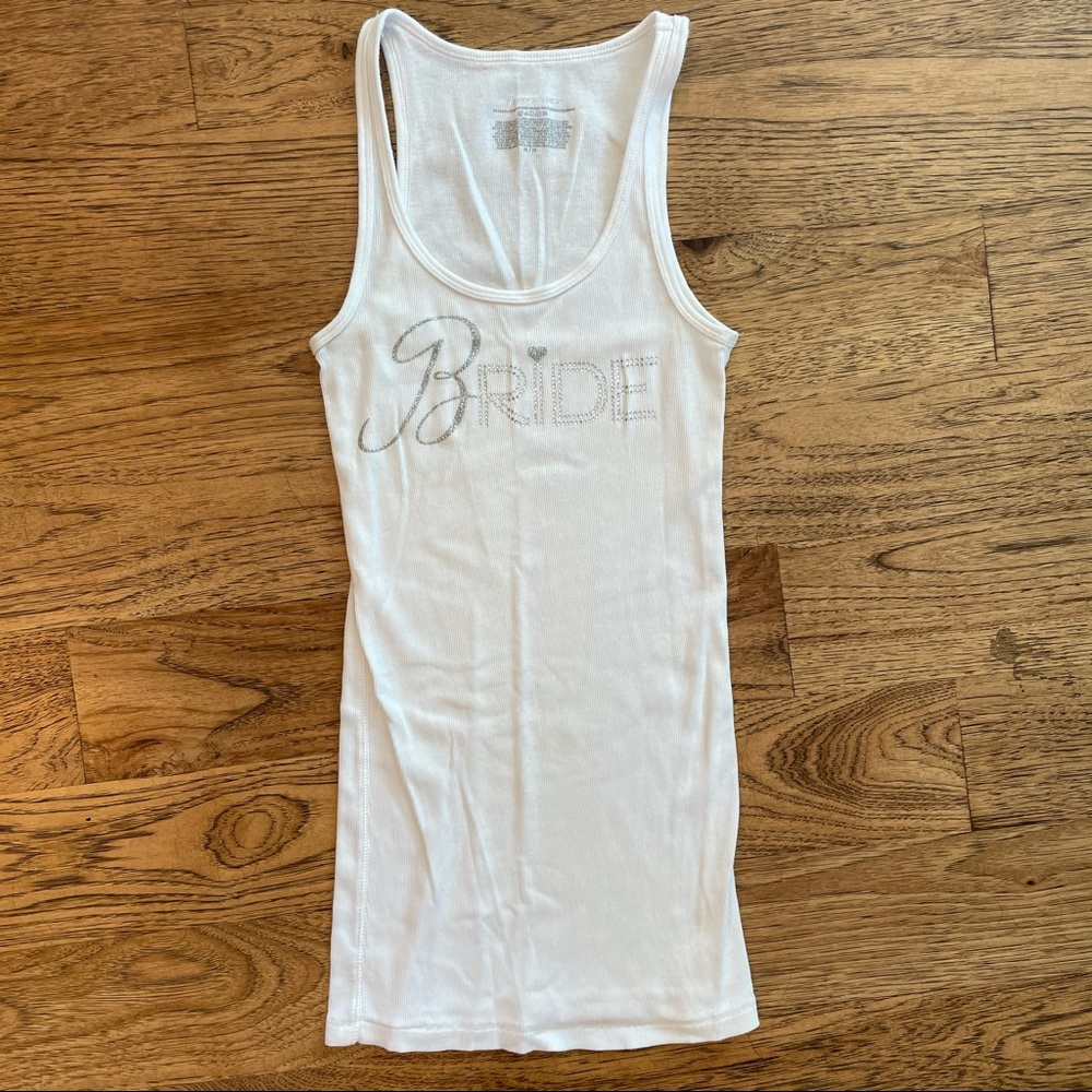 Victoria's Secret Women's Bride White & Jeweled Tank Tank Size Medium